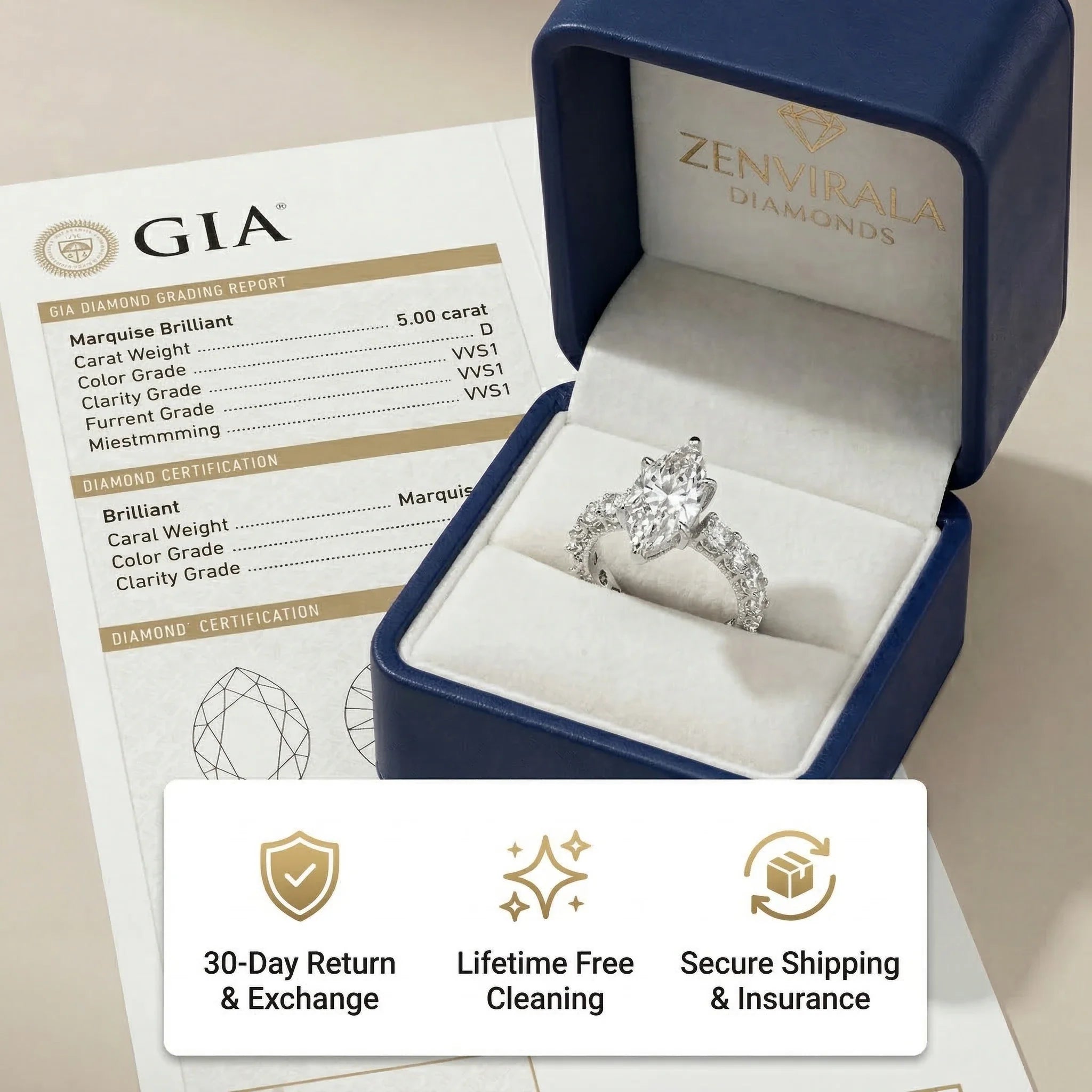 Starry Sky Diamond Marquise Ring-Last Day Sale-90% OFF🔥