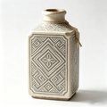 Rustic Geometric Ceramic Vase