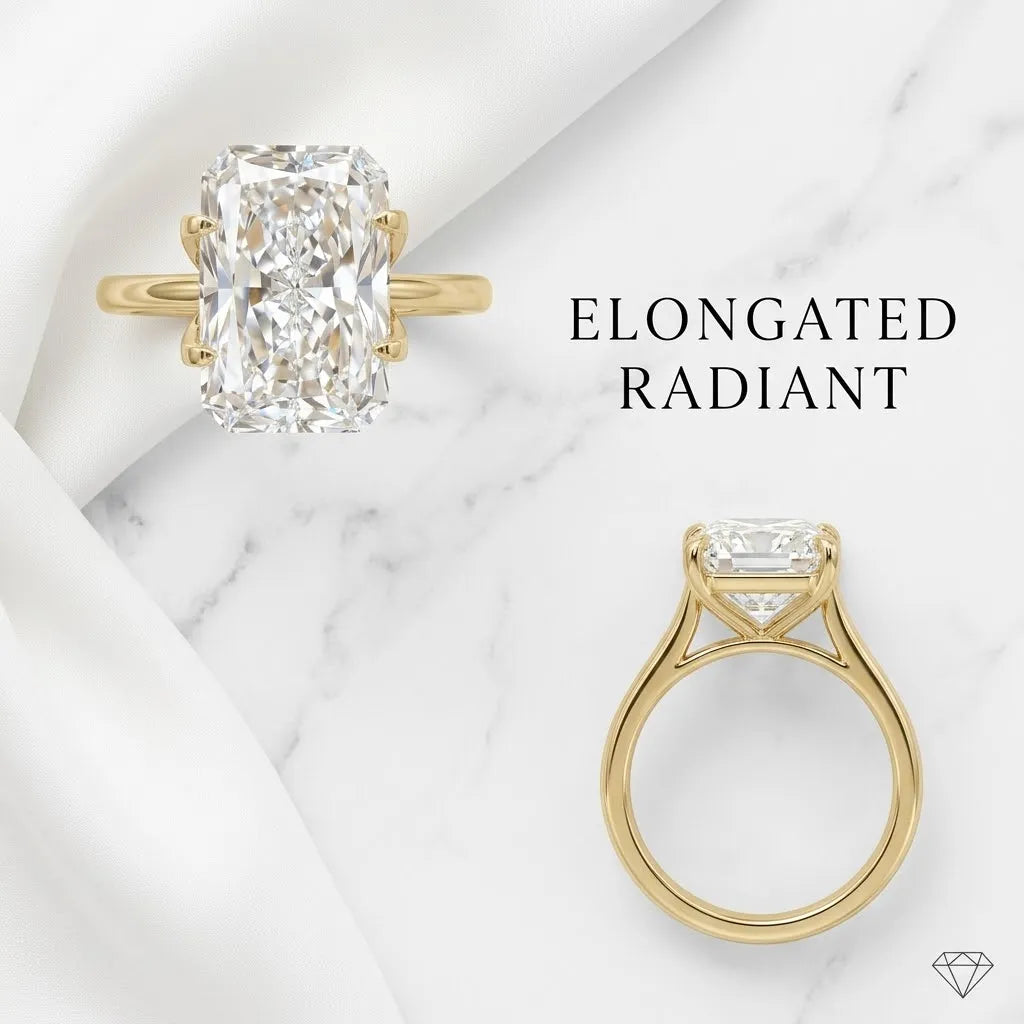 Elongated Radiant Lab Diamond Ring: Your Ultimate Anniversary Upgrade | Last Day 90% OFF 🔥