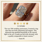 Elongated Radiant Lab Diamond Ring: Your Ultimate Anniversary Upgrade | Last Day 90% OFF 🔥