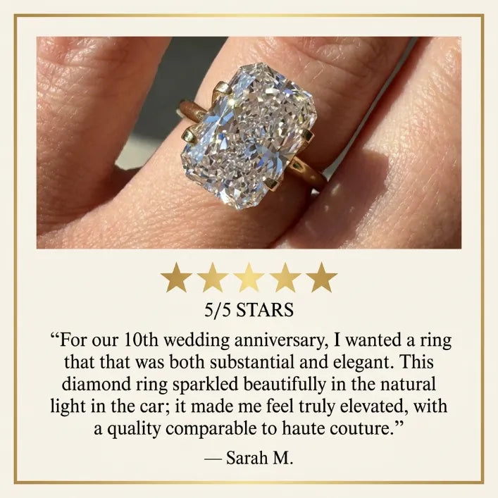 Elongated Radiant Lab Diamond Ring: Your Ultimate Anniversary Upgrade | Last Day 90% OFF 🔥