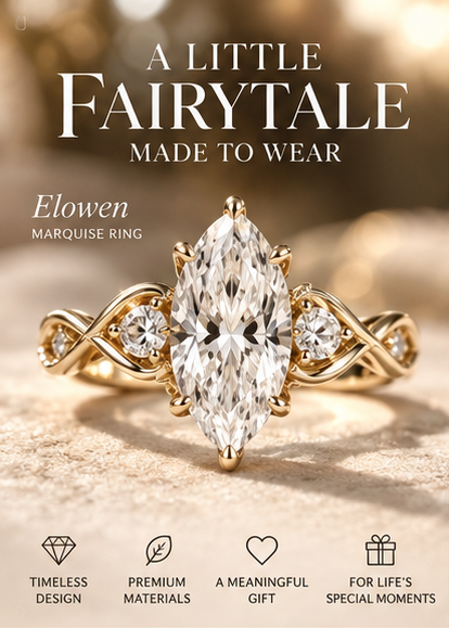 Elowen Marquise Ring — A Little Fairytale, Made to Wear ✨