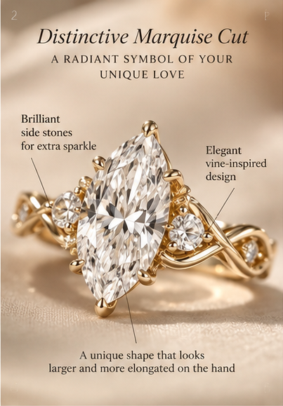Elowen Marquise Ring — A Little Fairytale, Made to Wear ✨