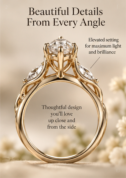 Elowen Marquise Ring — A Little Fairytale, Made to Wear ✨