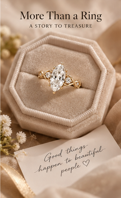 Elowen Marquise Ring — A Little Fairytale, Made to Wear ✨