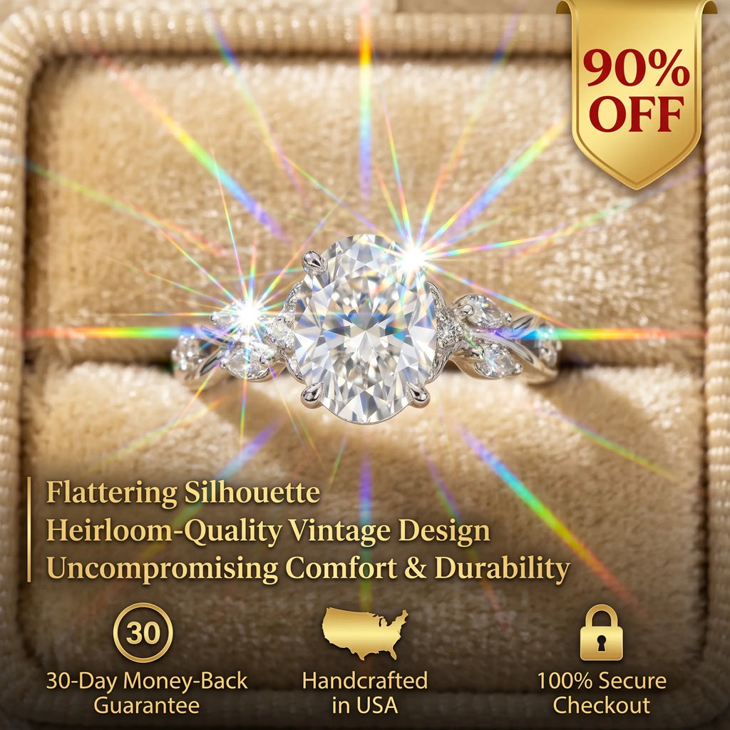 Your Forever Sparkle: Vintage Heirloom Oval Ring (Limited Stock)--Last Day Sale-90% OFF🔥