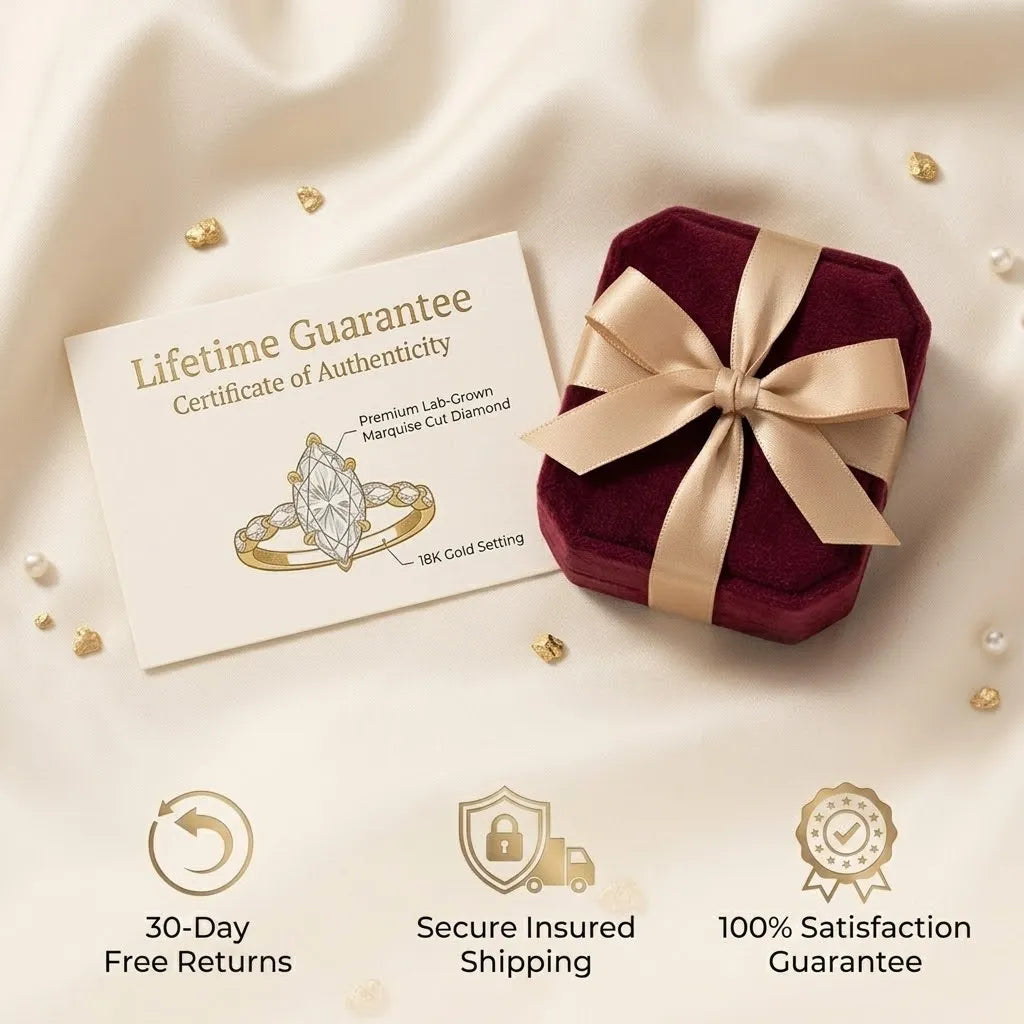 Elegant 1-6ct Marquise Moissanite Ring | 14K Gold Pavé | Passes Tester--Last Day Sale-90% OFF🔥